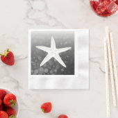 Serviette En Papier Black Starfish Beach Mariage à thème Napkins (En situation)