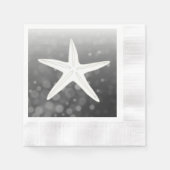 Serviette En Papier Black Starfish Beach Mariage à thème Napkins (Devant)