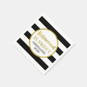 Serviette En Papier Black Stripes Gold Retirement est doux (Coin)