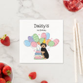 Serviette En Papier Black Tan Aussiedoodle Chien Anniversaire Papier d (En situation)