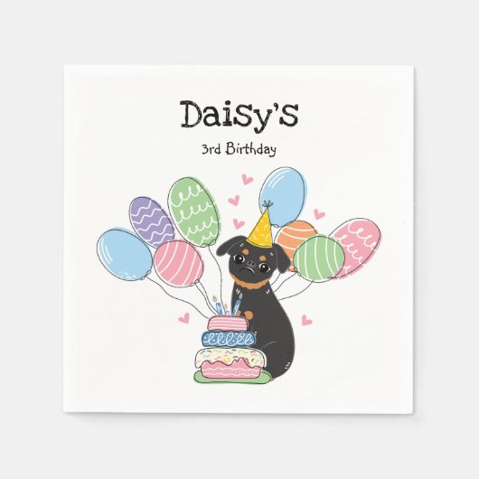 Serviette En Papier Black Tan Brussels Griffon Document d'anniversaire (Devant)