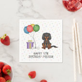 Serviette En Papier Black & Tan Cavalier King Charles Spaniel Annivers (En situation)