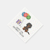 Serviette En Papier Black & Tan Cavalier King Charles Spaniel Annivers (Coin)