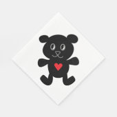 Serviette En Papier Black Teddy Bear Love (Coin)