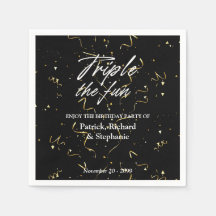 Black Triple the Fun Friends Joint Birthday