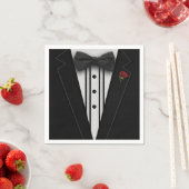 Serviette En Papier Black Tuxedo (En situation)