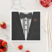 Serviette En Papier Black Tuxedo (En situation)