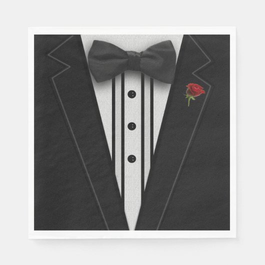 Serviette En Papier Black Tuxedo (Devant)