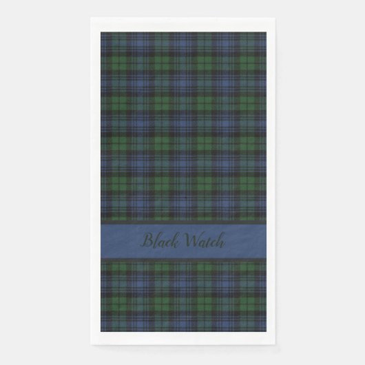 Serviette En Papier Black Watch Scottish Clan Tartan (Devant)