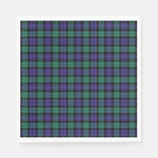 Serviette En Papier Black Watch Scottish Tartan (Devant)