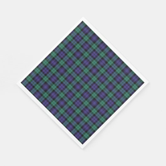 Serviette En Papier Black Watch Scottish Tartan (Coin)