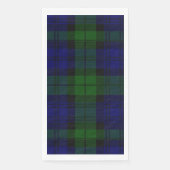 Serviette En Papier Black Watch Tartan bleu vert Plaid (Devant)