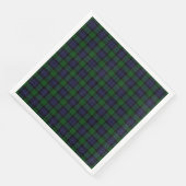 Serviette En Papier Black Watch Tartan Plaid Scottish Plaid Motif (Coin)
