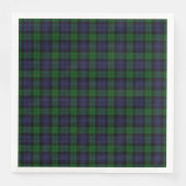 Serviette En Papier Black Watch Tartan Plaid Scottish Plaid Motif (Devant)