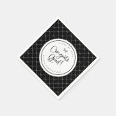 Serviette En Papier Black White Bows Congrats Grad Grad Graduation Par (Coin)