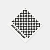 Serviette En Papier Black White Check Motif Racing thème Anniversaire (Coin)