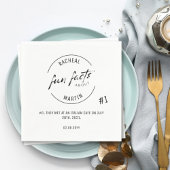 Serviette En Papier Black White Chic Moderne Fun Fun Fun Fun Mariage