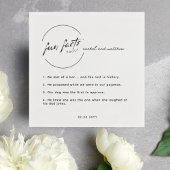 Serviette En Papier Black White Chic Moderne Fun Fun Fun Fun Mariage