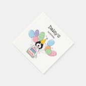 Serviette En Papier Black White Cockapoo Cavapoo Anniversaire papier (Coin)