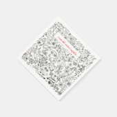 Serviette En Papier Black & White Cutest Napkin Doodle (Coin)