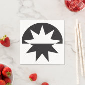 Serviette En Papier Black White Deco (En situation)