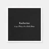 Serviette En Papier Black & White Dirty 30 Anniversaire (Devant)