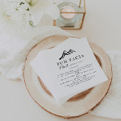 Serviette En Papier Black White Mountain Trivia Fun Fun Fun Fun Mariag