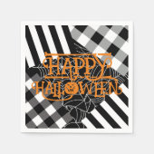 Serviette En Papier Black & White Spiderweb Patchwork Halloween Party (Devant)