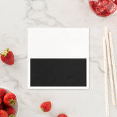 Serviette En Papier Black & White Split Demi-Anniversaire Chic Party (En situation)