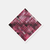 Serviette En Papier Black, white strokes and stripes on burgundy. (Coin)