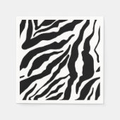 Serviette En Papier Black& White Zebra Stripes Safari Animal Print  (Devant)