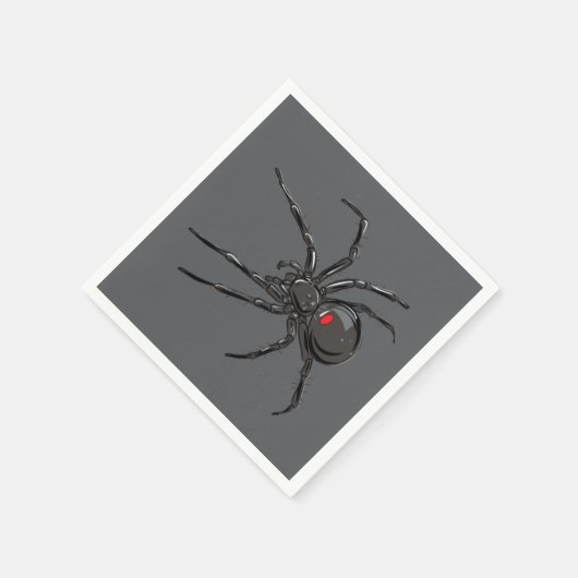 Serviette En Papier Black Widow Spider Dessin original (Coin)