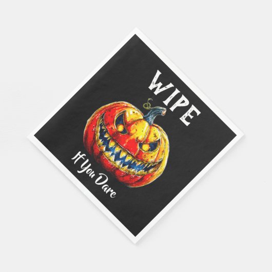 Serviette En Papier Black Wipe si vous osez Halloween Smiling Citrouil (Coin)