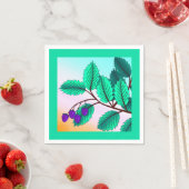 Serviette En Papier Blackberries sur une branche (En situation)