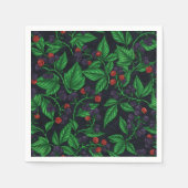 Serviette En Papier Blackberry sur gris foncé (Devant)