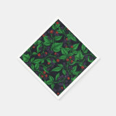 Serviette En Papier Blackberry sur gris foncé (Coin)