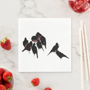 Serviette En Papier Blackbird Raven Crow Party