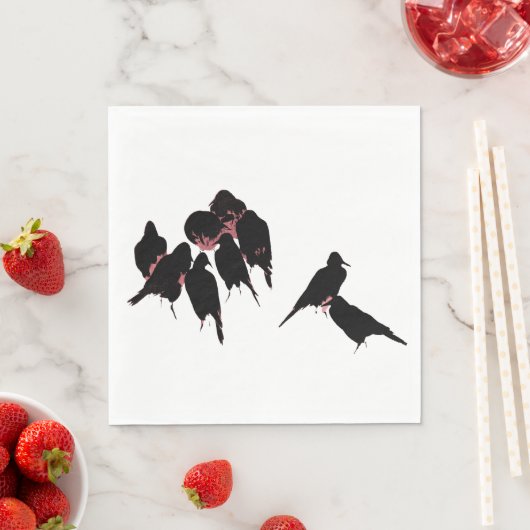 Serviette En Papier Blackbird Raven Crow Party (En situation)