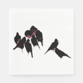 Serviette En Papier Blackbird Raven Crow Party (Devant)