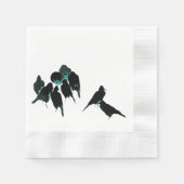 Serviette En Papier Blackbird Raven Crow Party (Devant)