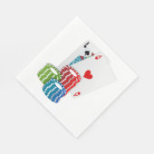 Serviette En Papier Blackjack avec jetons de poker (Coin)