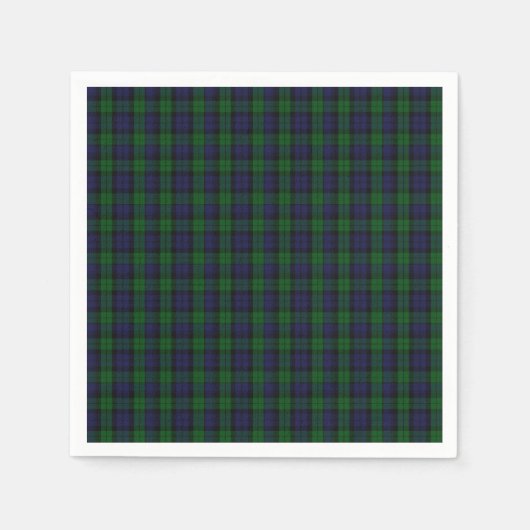 Serviette En Papier Blackwatch Tartan (Devant)