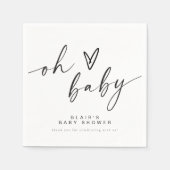 Serviette En Papier BLAIR Moderne Minimal Boho Oh Baby shower (Devant)