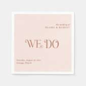 Serviette En Papier Blaire Neutral Mariage moderne (Devant)