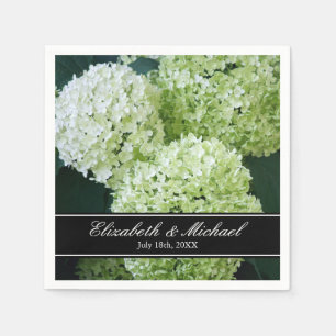 Serviette En Papier Blanc Annabelle Hydrangeas Mariage Personnalisé
