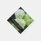 Serviette En Papier Blanc Annabelle Hydrangeas Mariage Personnalisé (Coin)