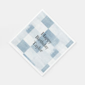 Serviette En Papier Blanc bleu Denim Jean Stripes (Coin)