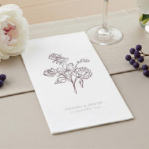 Blanc & Bourgogne | Élégant mariage floral