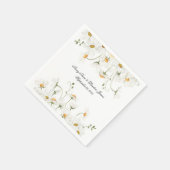 Serviette En Papier Blanc Daisy Green Personnalisé Joli (Coin)