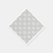 Serviette En Papier Blanc gris clair dans le style art déco. (Coin)